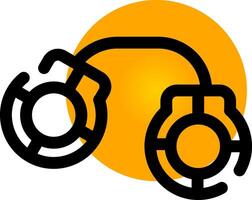 Handcuffs Creative Icon Design vector