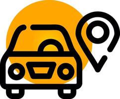 Car Location Creative Icon Design vector