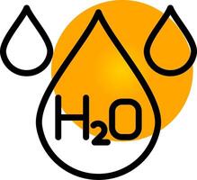 H2O creativo icono diseño vector