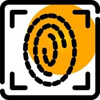 Fingerprint Scan Creative Icon Design vector