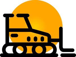 Bulldozer Creative Icon Design vector