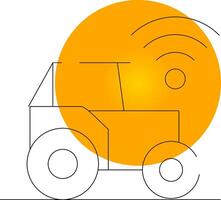 Smart Tractor Creative Icon Design vector