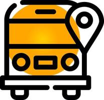 School Bus Creative Icon Design vector