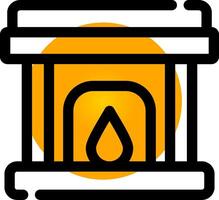 Fireplace Creative Icon Design vector