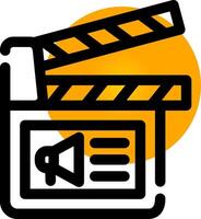 Cinema Ad Creative Icon Design vector