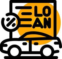 Car Loan Creative Icon Design vector