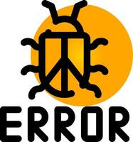 diseño de icono creativo de error vector