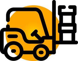 Forklift Creative Icon Design vector