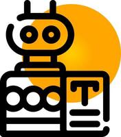 Bots Copywriting Creative Icon Design vector