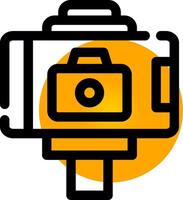 Selfie Stick Creative Icon Design vector