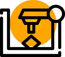3D Printer Creative Icon Design vector