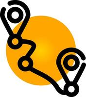 Tracking Creative Icon Design vector