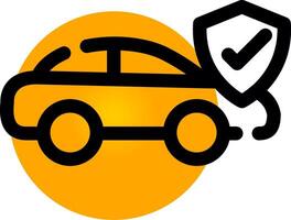 Car Insurance Creative Icon Design vector