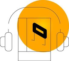 Audio Book Creative Icon Design vector