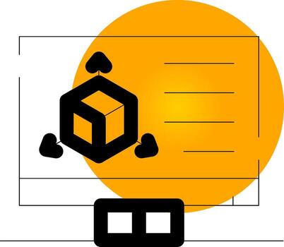 3D Modeling Creative Icon Design vector