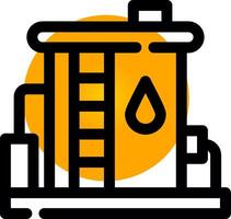 Oil Tank Creative Icon Design vector