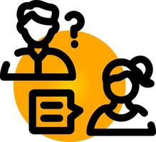 Job Interview Creative Icon Design vector