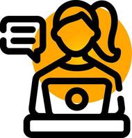 Blogger Creative Icon Design vector