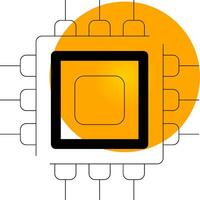 Processor Creative Icon Design vector