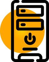 Pc Tower Creative Icon Design vector