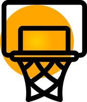 Basketball Hoop Creative Icon Design vector