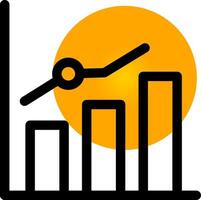 Growth Chart Creative Icon Design vector