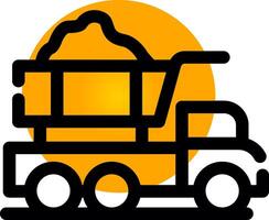 Dump Truck Creative Icon Design vector