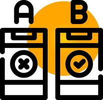 AB Testing Creative Icon Design vector