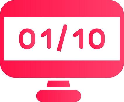 binario código creativo icono diseño vector