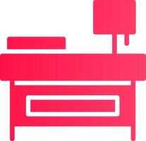 Bedside Table Creative Icon Design vector