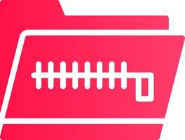 Zip Folder Creative Icon Design vector