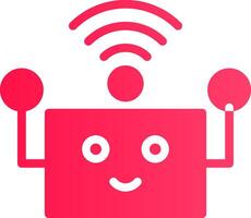 Robot Assistant Creative Icon Design vector