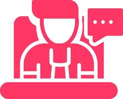 Online Interview Creative Icon Design vector