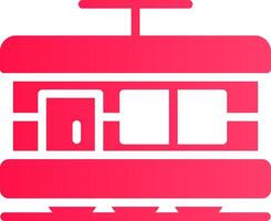 Tram Creative Icon Design vector