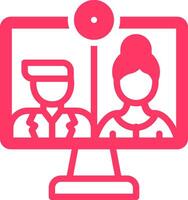 Online Interview Creative Icon Design vector