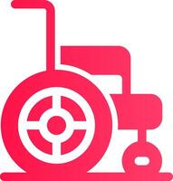 Wheelchair Creative Icon Design vector