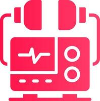 Defibrillator Creative Icon Design vector