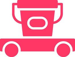 Cleaning Cart Creative Icon Design vector