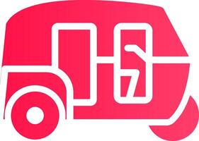 Rickshaw Creative Icon Design vector