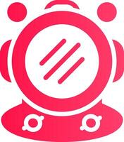 Diving Helmet Creative Icon Design vector