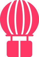 Hot Air Balloon Creative Icon Design vector