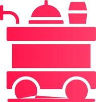 Food Trolley Creative Icon Design vector