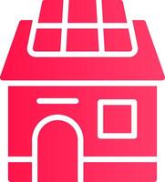 Solar House Creative Icon Design vector