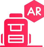 Ar Backpack Creative Icon Design vector