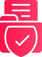 Secured Backup Creative Icon Design vector