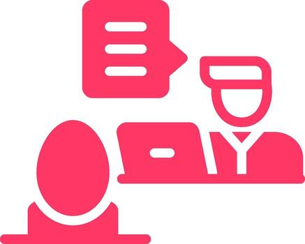 entrevista diseño de icono creativo vector