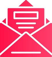 abierto correo electrónico creativo icono diseño vector