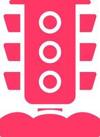 Traffic Light Creative Icon Design vector