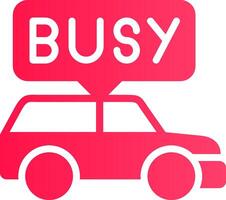 Busy Taxi Creative Icon Design vector