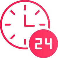 24 Hours Support Creative Icon Design vector